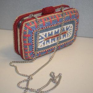 Zara Inditex beaded clutch